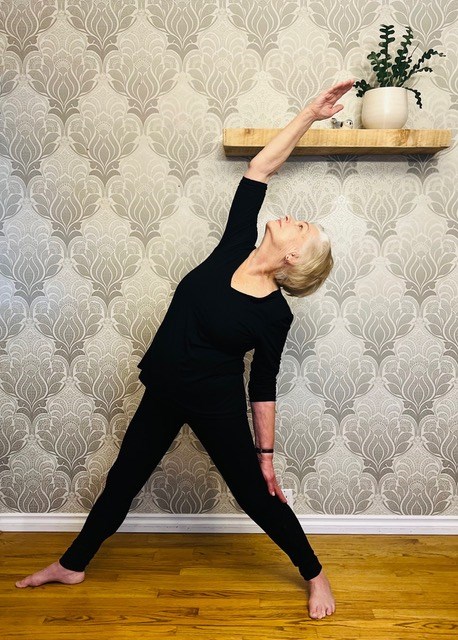 No equipment needed--Val Whitehead leads an online yoga practice focused on body and breath. Photo supplied.