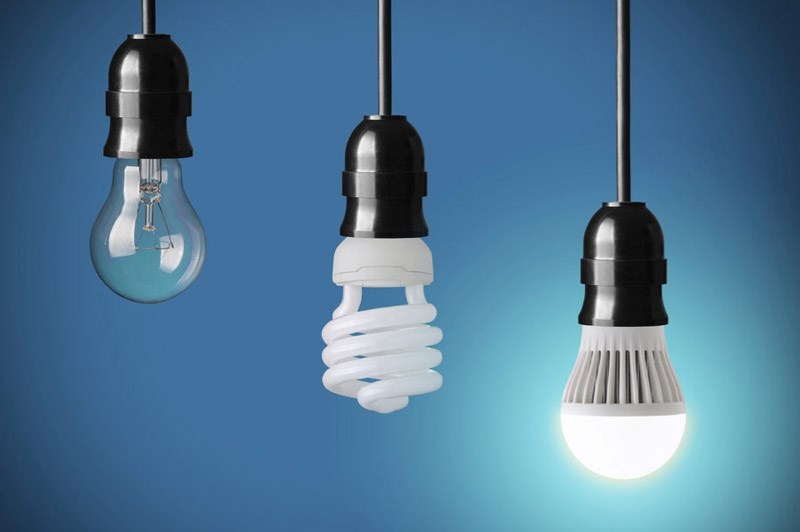 CFLs and LEDs are replacing the old time incandescent.