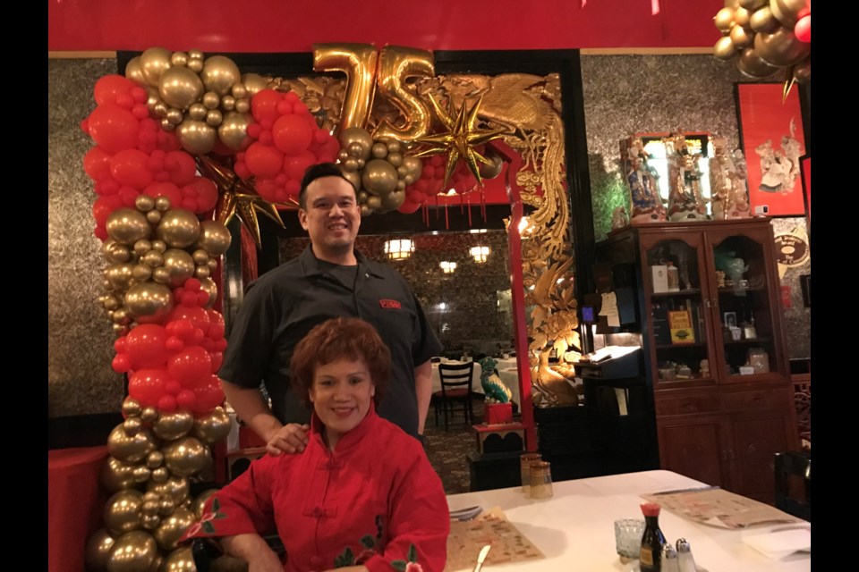 The Lingnan manager Miles Quon and his mother, Amy Quon, are marking the eatery's milestone 75th anniversary. Photo; Gary Poignant
