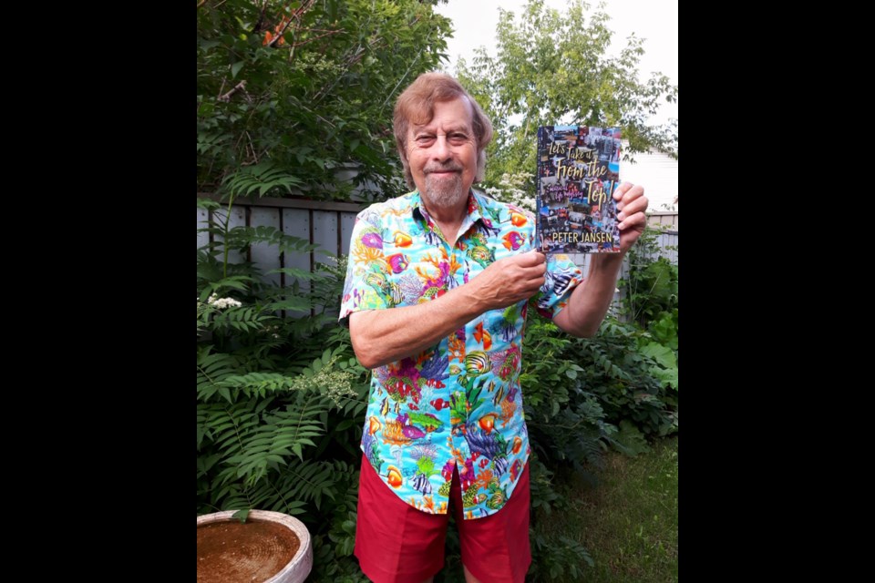 Peter Jansen holds his memoir. His account of a remarkable musical career, Jansen got his book fresh from the printer in the summer of 2022, one day before turning 80 years old. Photo supplied.