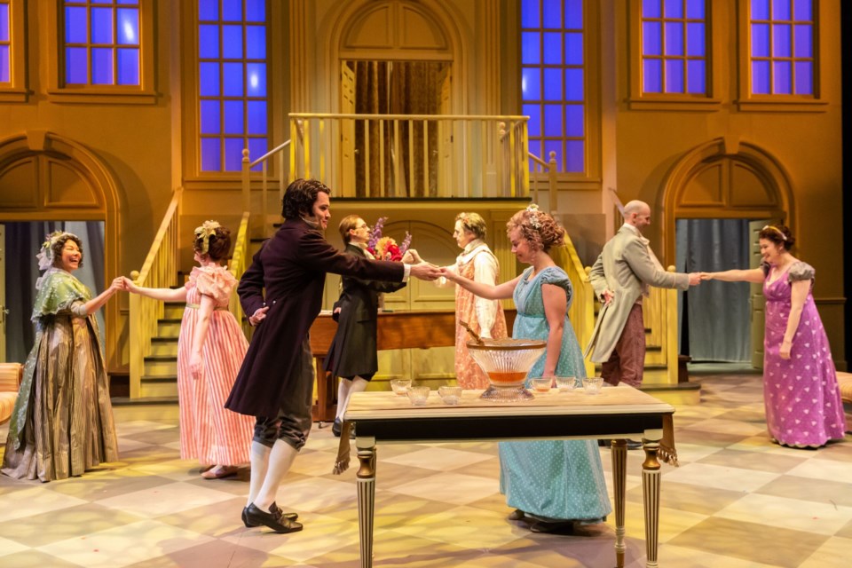 Cast of The Citadel Theatre's Pride and Prejudice. Photos: Nanc Price for The Citadel, 2023.