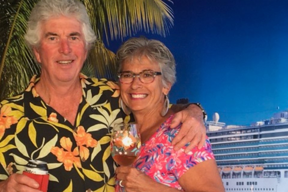 Tom Walsh and Wendy Munson of Edmonton, who will spend this winter at their home near Tampa, Florida, have also booked a Caribbean cruise for next spring. Photo submitted.

