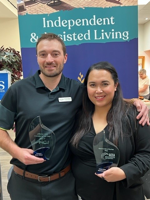 Lyle Ison, general manager at Garneau Hall Seniors Community in Edmonton wins care provider award. Garneau Hall's Brody Williams is also a previous winner of the Alberta Care Provider of the Year award. Photo supplied.