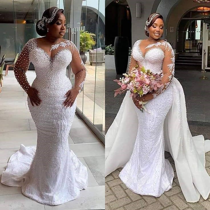 Embrace the timeless elegance of pencil straight wedding gowns