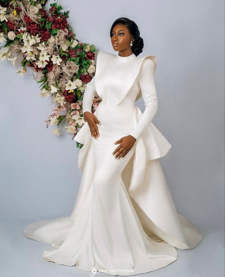 White civil wedding dresses that radiate sophistication - AlimoshoToday.com