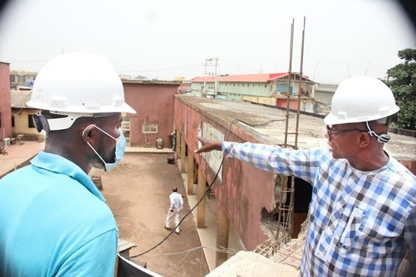 Agbado Oke odo boss inspects ongoing reconstruction of secretariat