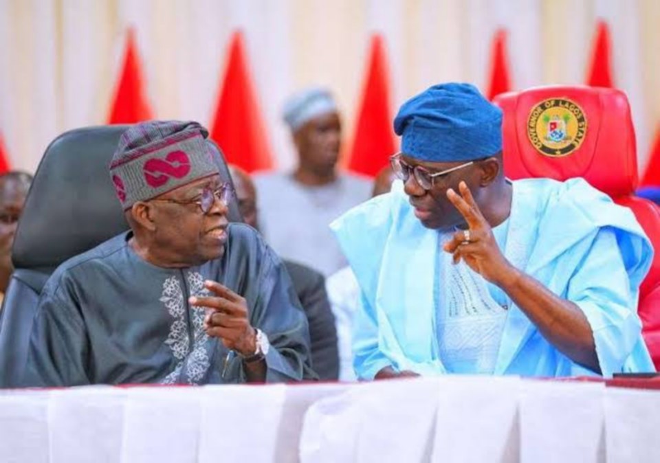 APC National Leader, Asiwaju Bola Tinubu and Governor Babajide Sanwo-Olu