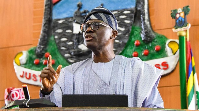 Babajide Sanwo-Olu speaking lsha