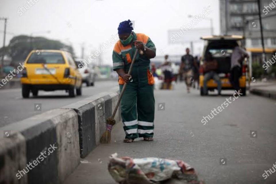 Lagos road sweeper