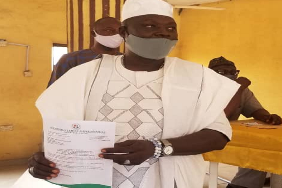 Oba elect with his approval letter