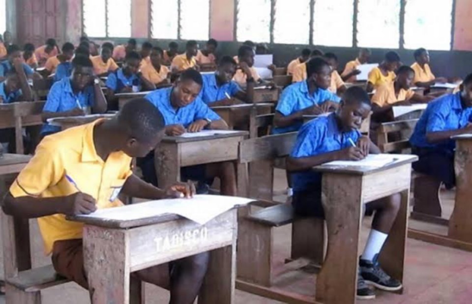 Students writing the exams 