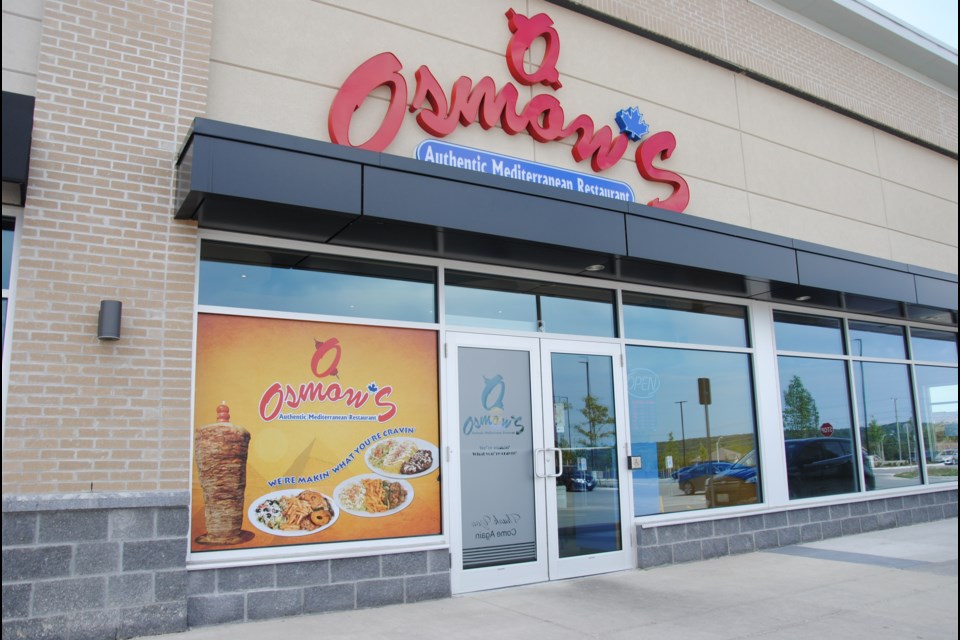 In the north end, Osmow's opens at 11 a.m. daily; it's located in the North Barrie Crossing, on Cundles Road East, near Duckworth Street.