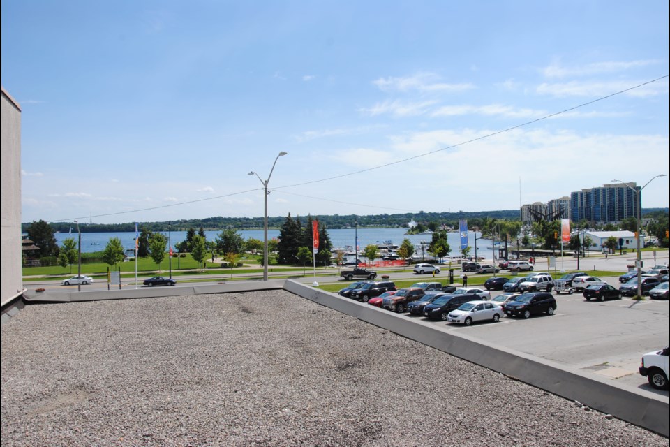 The view from the lower roof-top patio towards Kempenfelt Bay.