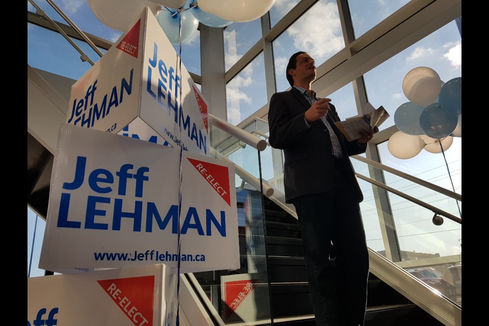 Mayor Jeff Lehman announces his platform for the upcoming election. Shawn Gibson for BarrieToday
