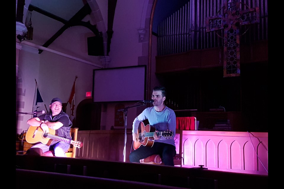Dave Turnbull (left) and Mitch Rossell (right) perfomed at St Andrew's Church. Shawn Gibson for BarrieToday
