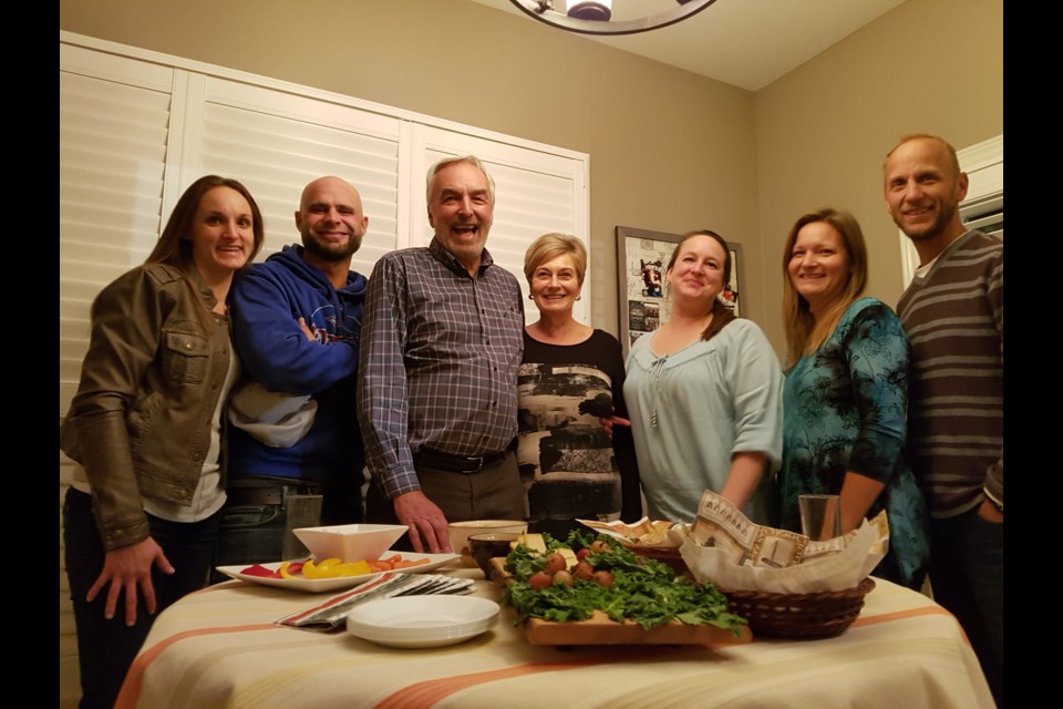 New Ward 1 councillor-elect Clare Riepma (third from left) celebrates with family after Monday's municipal election win. Shawn Gibson for BarrieToday