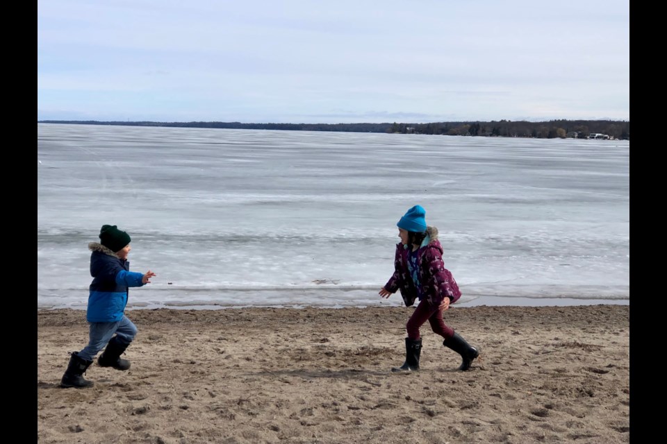 Many people were out enjoying the sunshine and mild temperature at Barrie's waterfront Sunday, the first day of spring.