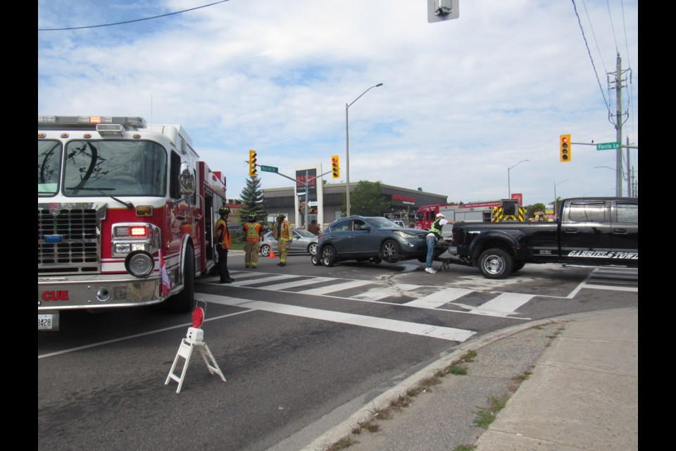 Bayfield Street and Ferris Lane was blocked off at noon for a collision investigation, Friday Sept. 20, 2019. Shawn Gibson/BarrieToday