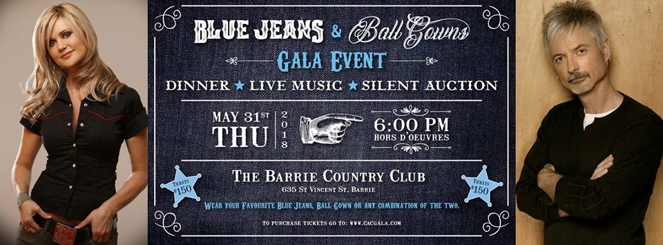 The Child Advocacy Centre Simcoe/Muskoka presents the Blue Jeans and Ball Gowns Gala with Beverly Mahood and Jamie Warren