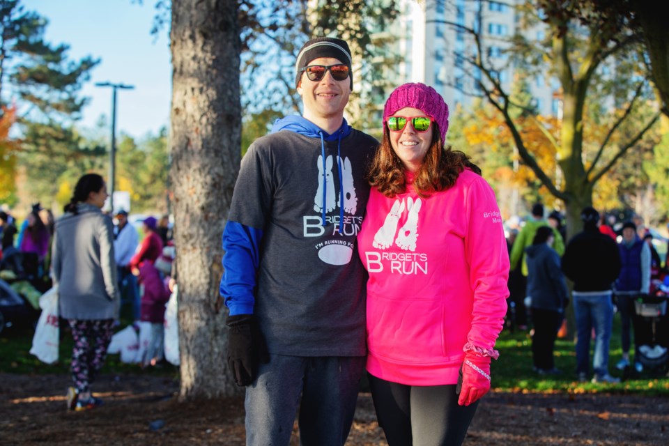 Theresa and Mathew Morrison attend Bridget’s Run in Barrie.