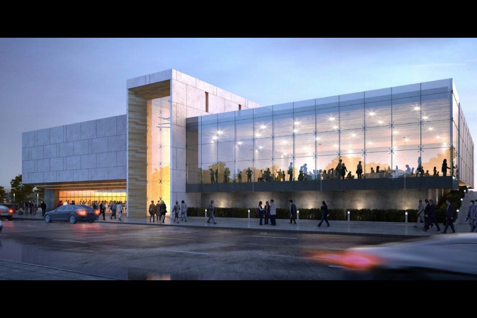 A conceptual drawing of what the Fisher Auditorium could look like if the city moves ahead with its plans. 