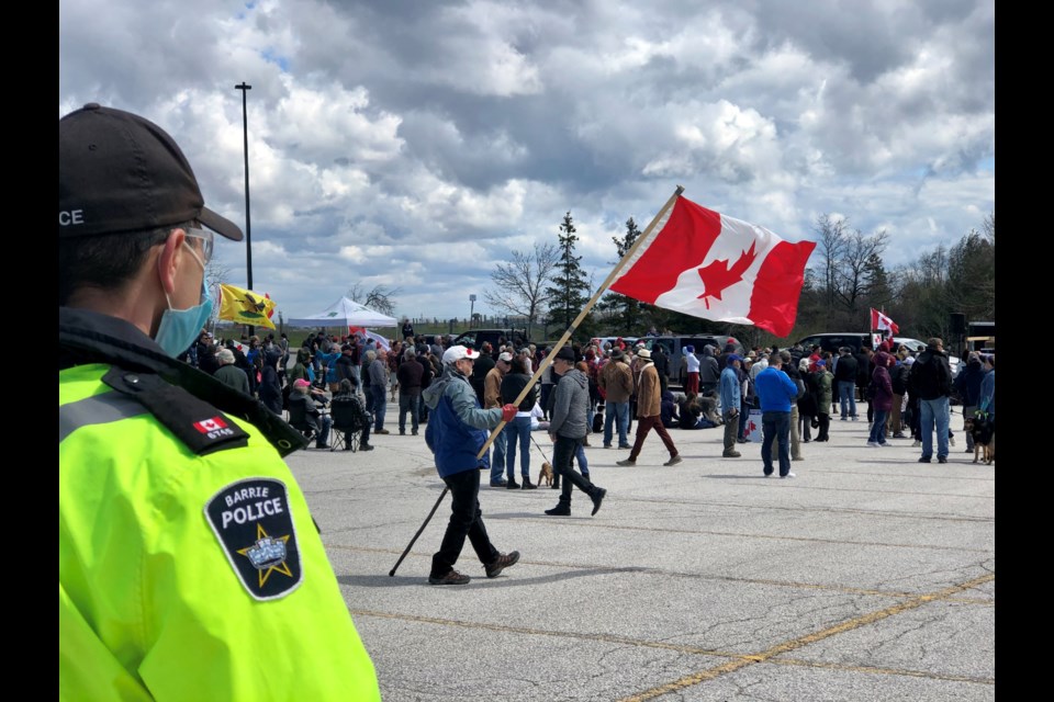 Police kept a watchful eye out on Saturday's event. Marg. Bruineman/BarrieToday