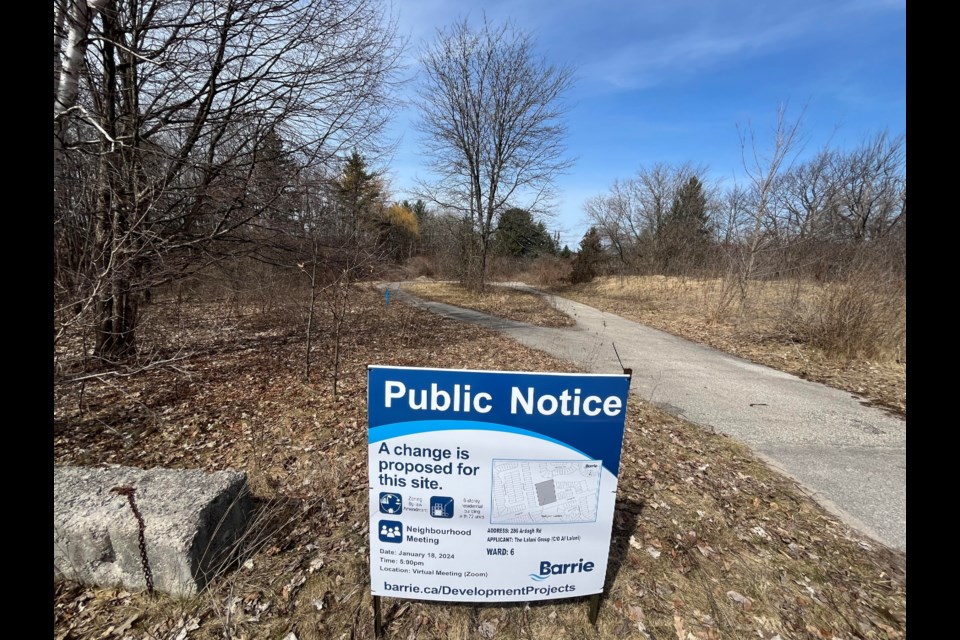 Six storeys and 72 condos are proposed at 286 Ardagh Rd. in Barrie.
