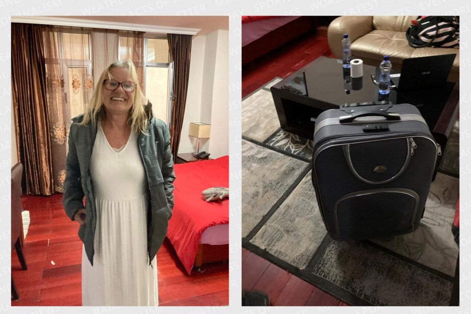 Barrie resident Suzana Thayer was gifted a jacket and a suitcase with new clothes prior to her September 2022 arrest in Hong Kong for allegedly trafficking cocaine.