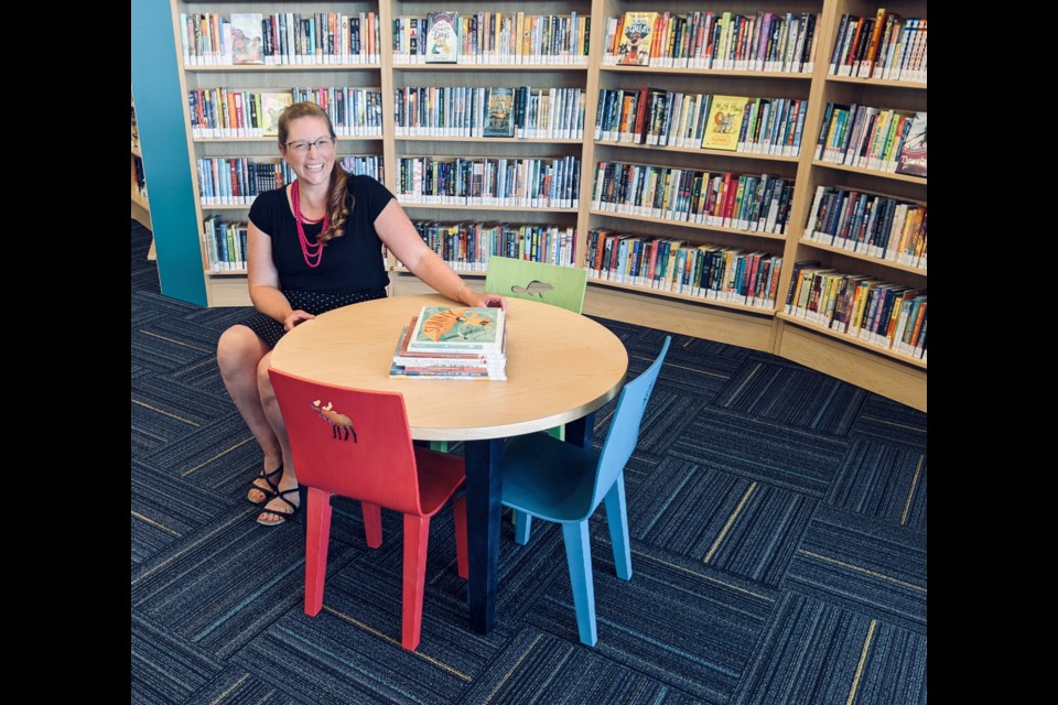 Barrie Public Library CEO Lauren Jessop in Holly Community Library's children's section on Thursday. The new branch opens on Friday. 