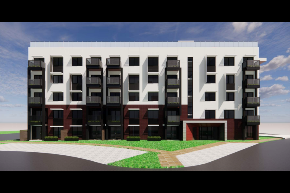 Rendering of walk-up apartments to be built at 339 Veterans Dr., in south Barrie.