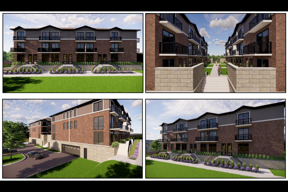 Conceptual images of proposed townhouses along Barrie's Duckworth Street.