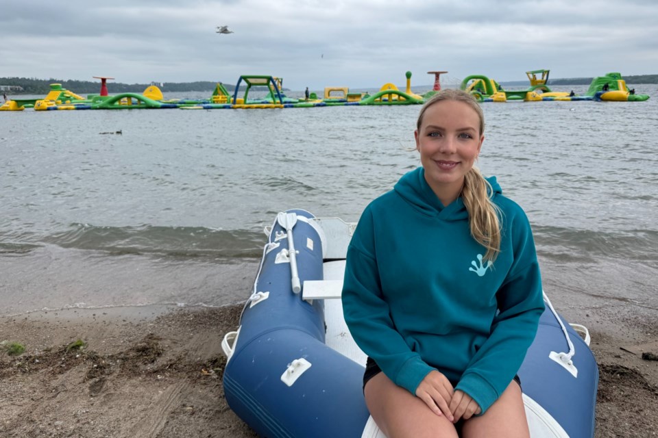 Camyrn Malo, manager of SplashOn Barrie, is excited for the launch of the floating water park's ninth season at Centennial Beach.