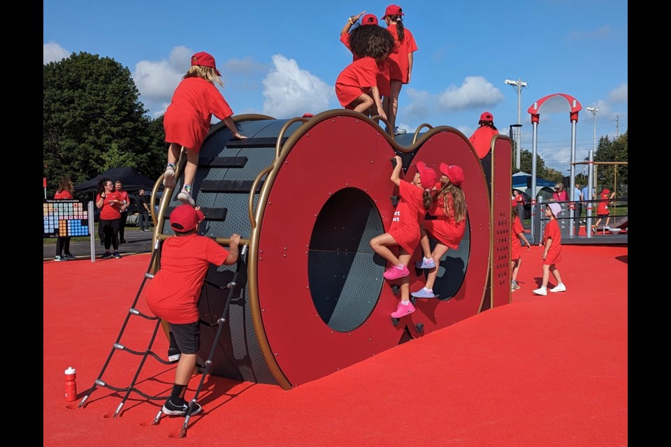 Jumpstart unveiled its new playground in Barrie's Painswick Park, Thursday morning.