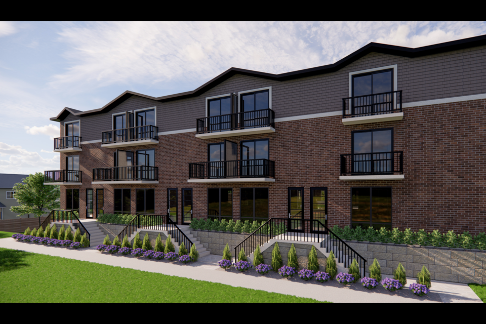 Rendering of a proposed residential development at 189, 191, 195 and 197 Duckworth St.