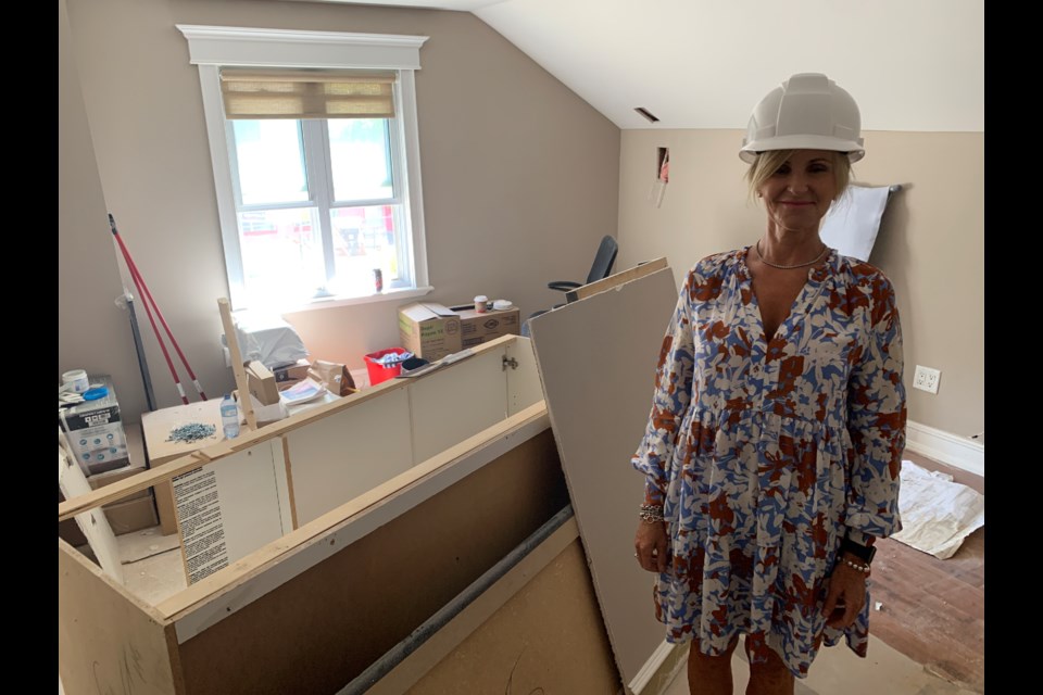 Lori-Ann Seward, director of women’s residential programs for Cornerstone to Recovery's new women's treatment facility in Barrie, tours the progress of the Dunlop Street West facility slated, slated to open this fall.