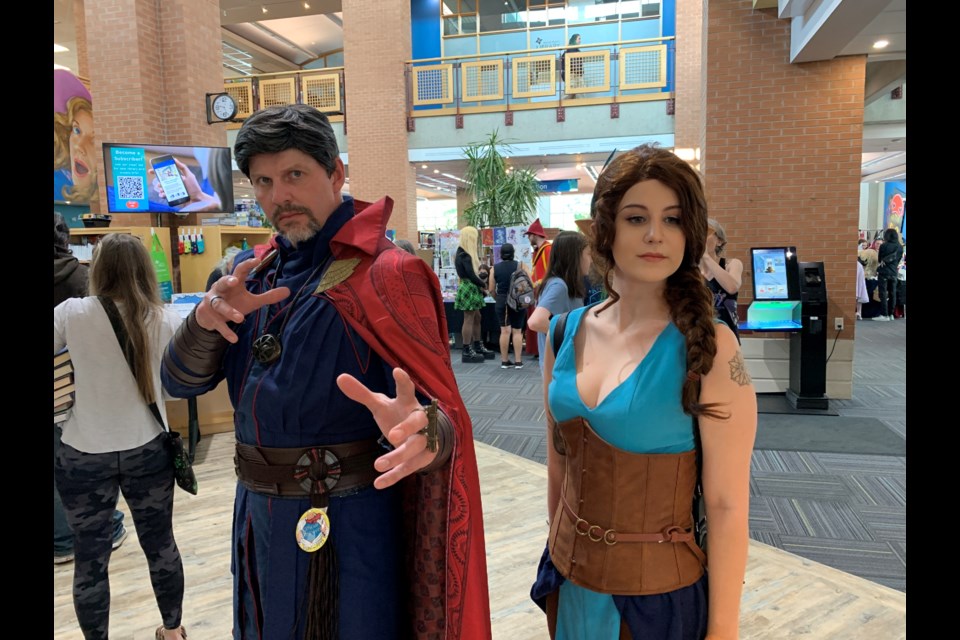 Members of SnowHawk Cosplay greet visitors at the downtown branch of the Barrie Public Library on Saturday for the annual BPL Comic Fest.