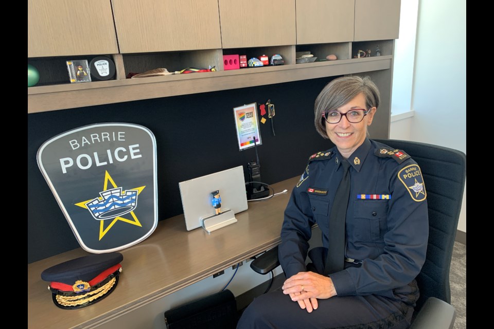 Kimberley Greenwood, who became Barrie's chief of police in 2013, began her career in Toronto in 1981. She is set to retire in December 2022, after more than 40 years in policing.