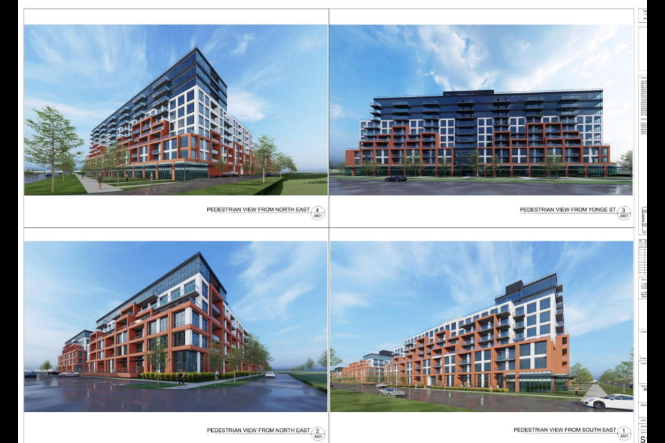 Renderings for a planned for 1012 Yonge St., in south-end Barrie.