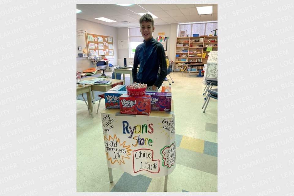 Ardagh Bluff Public School student Ryan Webster raised more than $1,200 for Gilda's Club Simcoe Muskoka during his school's 'Snow Much Fun' winter festival.