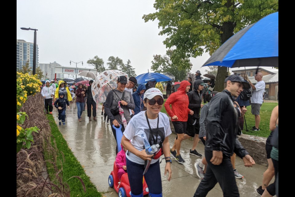 The official start of Barrie's 2022 Terry Fox Run, Sunday morning. 