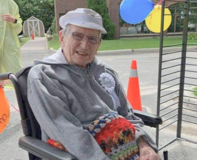 Frank Tecklenburg as shown on his 90th birthday this past Aug. 25. Photo from Facebook