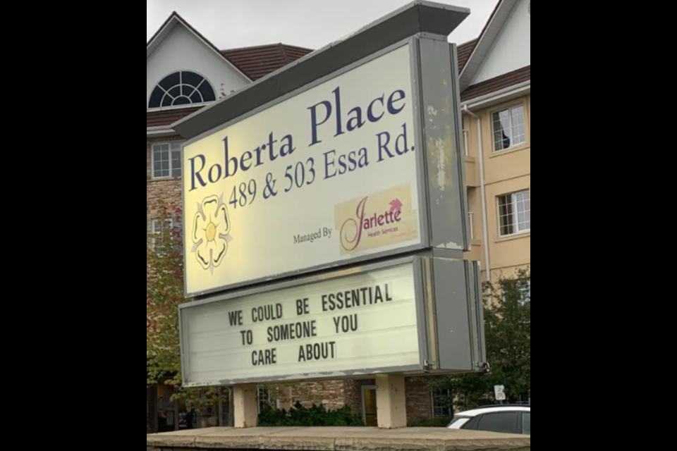 Roberta Place is located on Essa Road in Barrie's south end. 