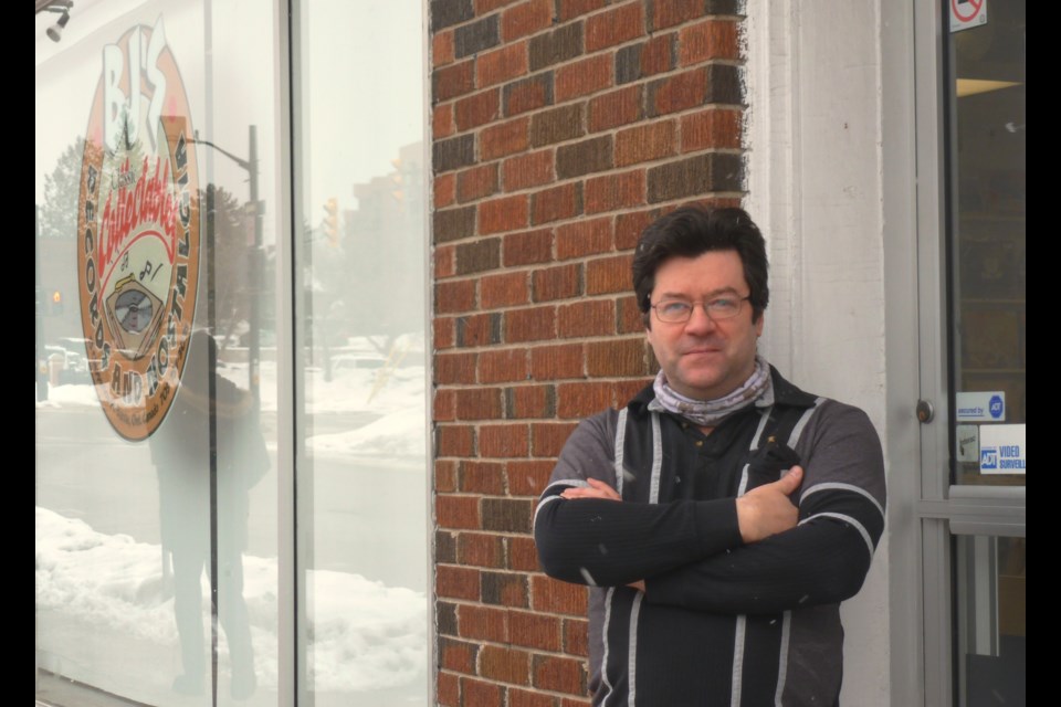 Bill Loiselle of BJ's Records and Nostalgia in downtown Barrie.