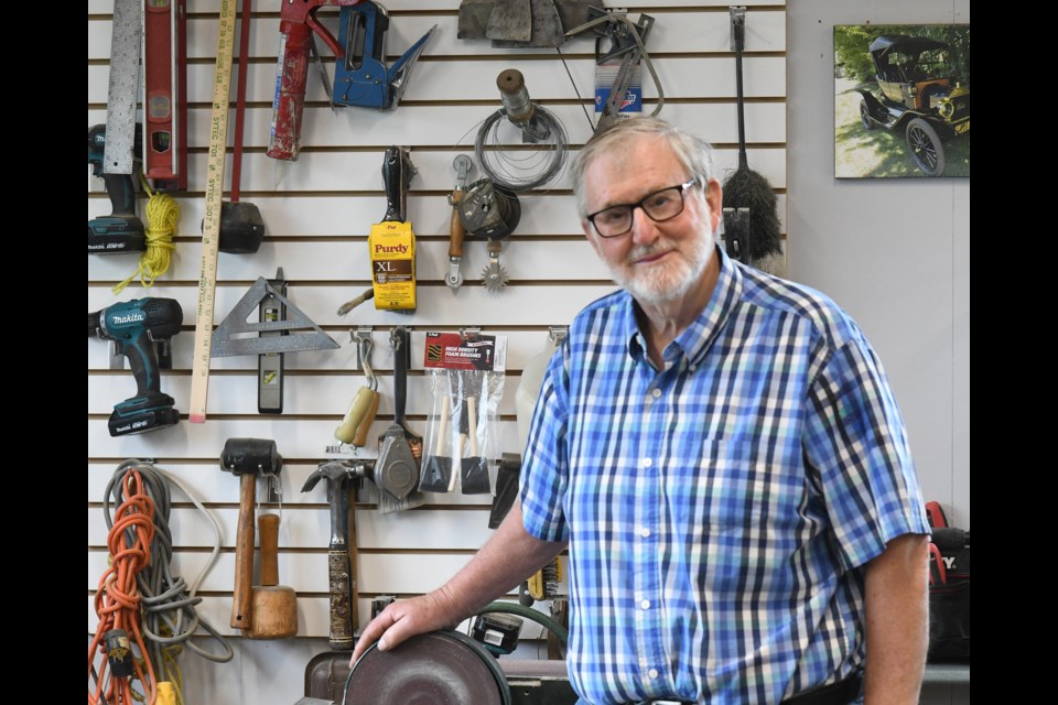 Former Barrie city councillor Brian Jackson, who had also previously served as Innisfil's mayor, keeps busy these days in his Essa Township home workshop. 
