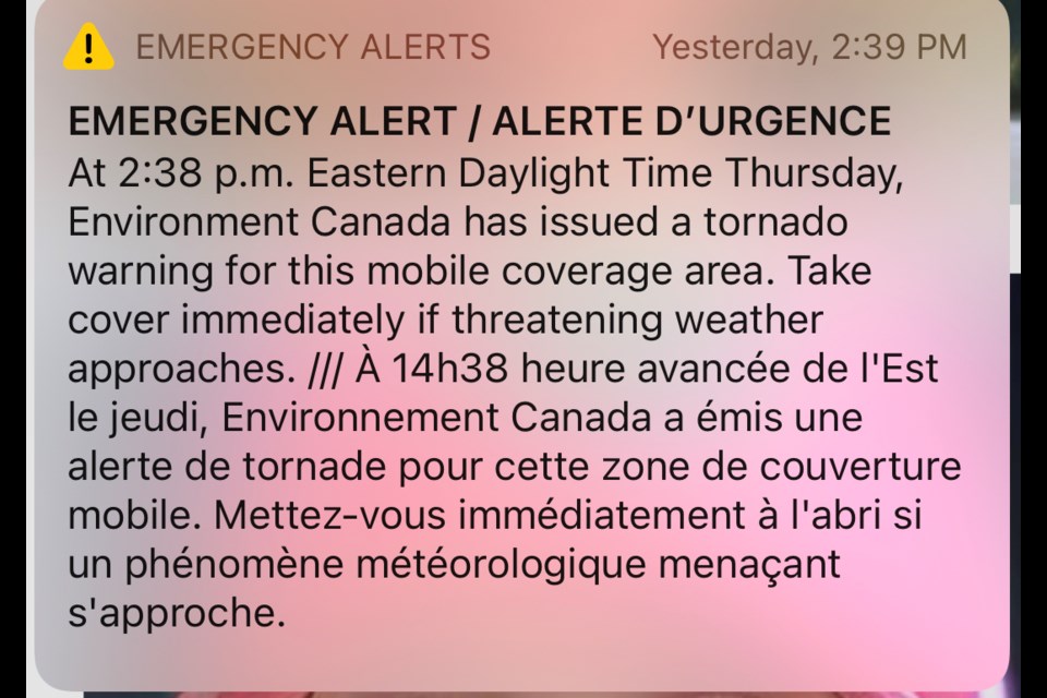 Many Barrie residents are wondering why an alert warning them of a tornado didn't come sooner. 