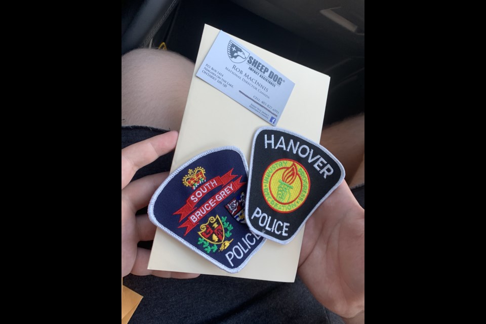 Barrie teen Adam Hunwicks is beginning to slowly rebuild his collection of police memorabilia after most of his previous collection was lost in the July 15 tornado.