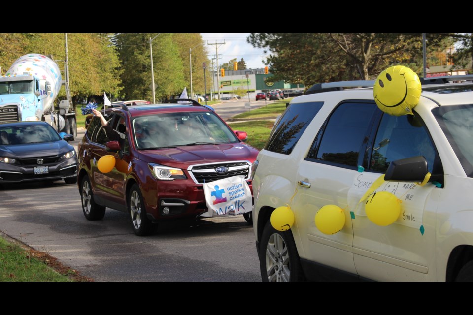 Autism Speaks Canada hosted its first-ever Walk on Wheels Car Parade in Barrie on Sunday, Oct. 17, to help bring awareness to autism. 
