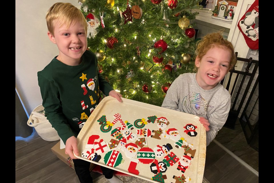 Jack and Regan Manson made and sold 60 handmade ornaments to raise money for Christmas Cheer Barrie.