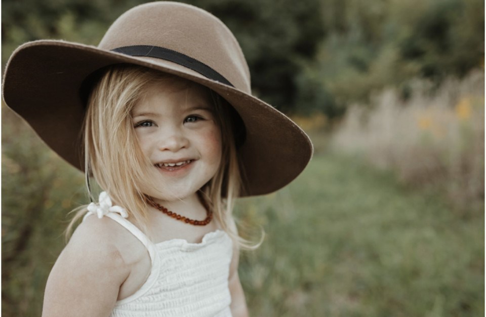 Barrie's Ruby Cordua, who will turn three at the end of March, was chosen as a 2020 ambassador for an American-based organization called Nothing Down, a title she still holds two years later. 