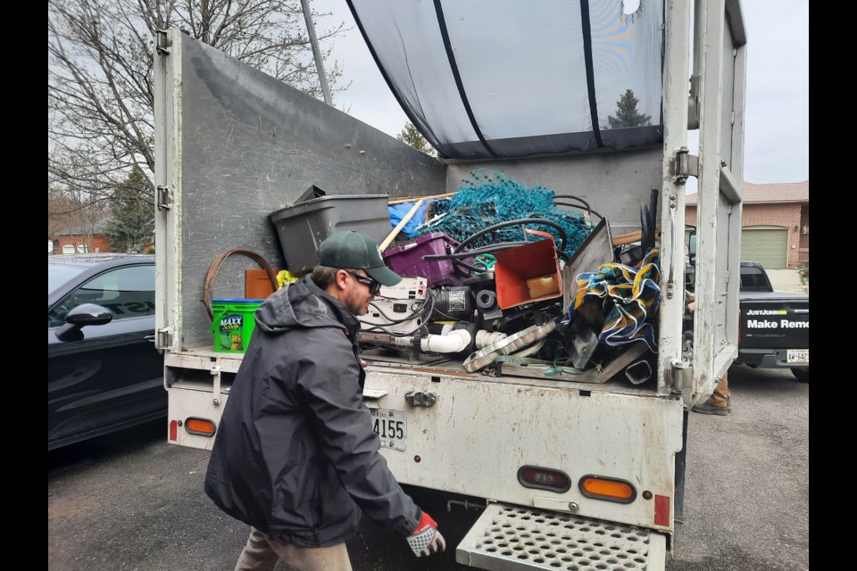 The JustJunk crew collect everything from old couches and televisions, to construction materials and scrap metal, which they then either donate or take to a local recycling centre. 